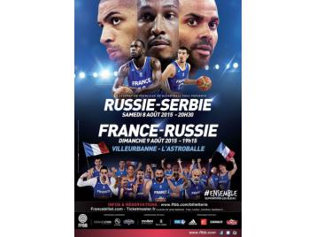 Affiche match France - Russie à Villeurbanne