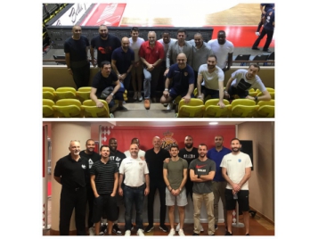 Les entraîneurs reçus au centre de formation de Monaco - photo DR
